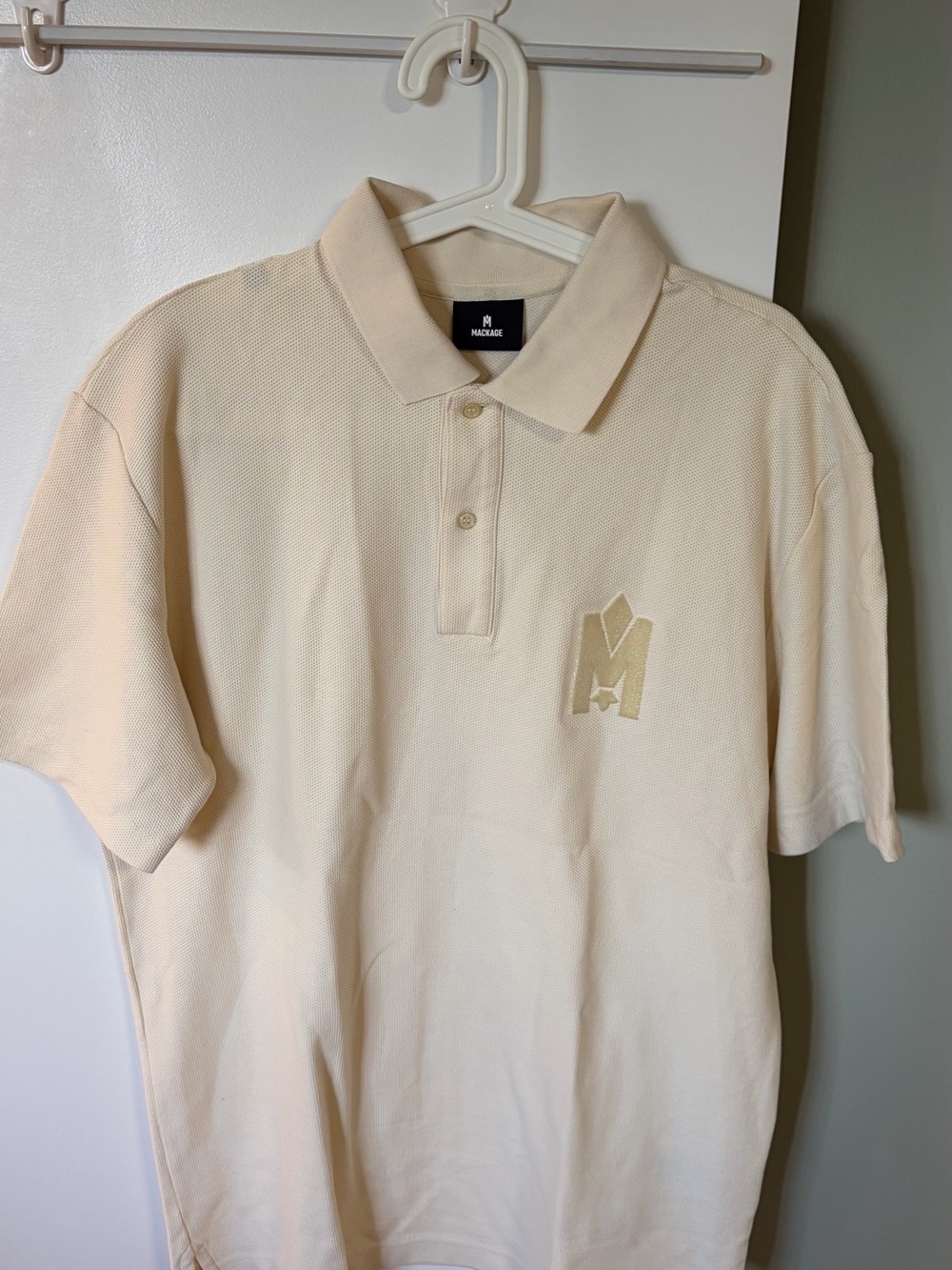 Mackage Cream Short-Sleeve Polo
